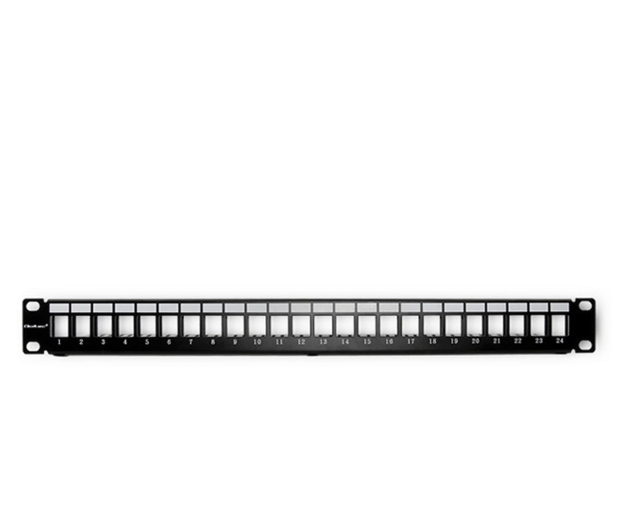 Qoltec Patch panel RACK 24 porty UTP blank czarny - 1329985 - zdjęcie 2